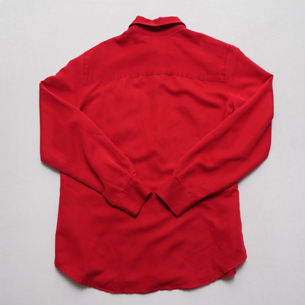 Crazy Horse Womens Medium Red Career Button Up Office Casual Shirt - Picture 12 of 16